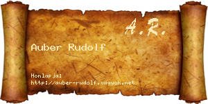 Auber Rudolf névjegykártya